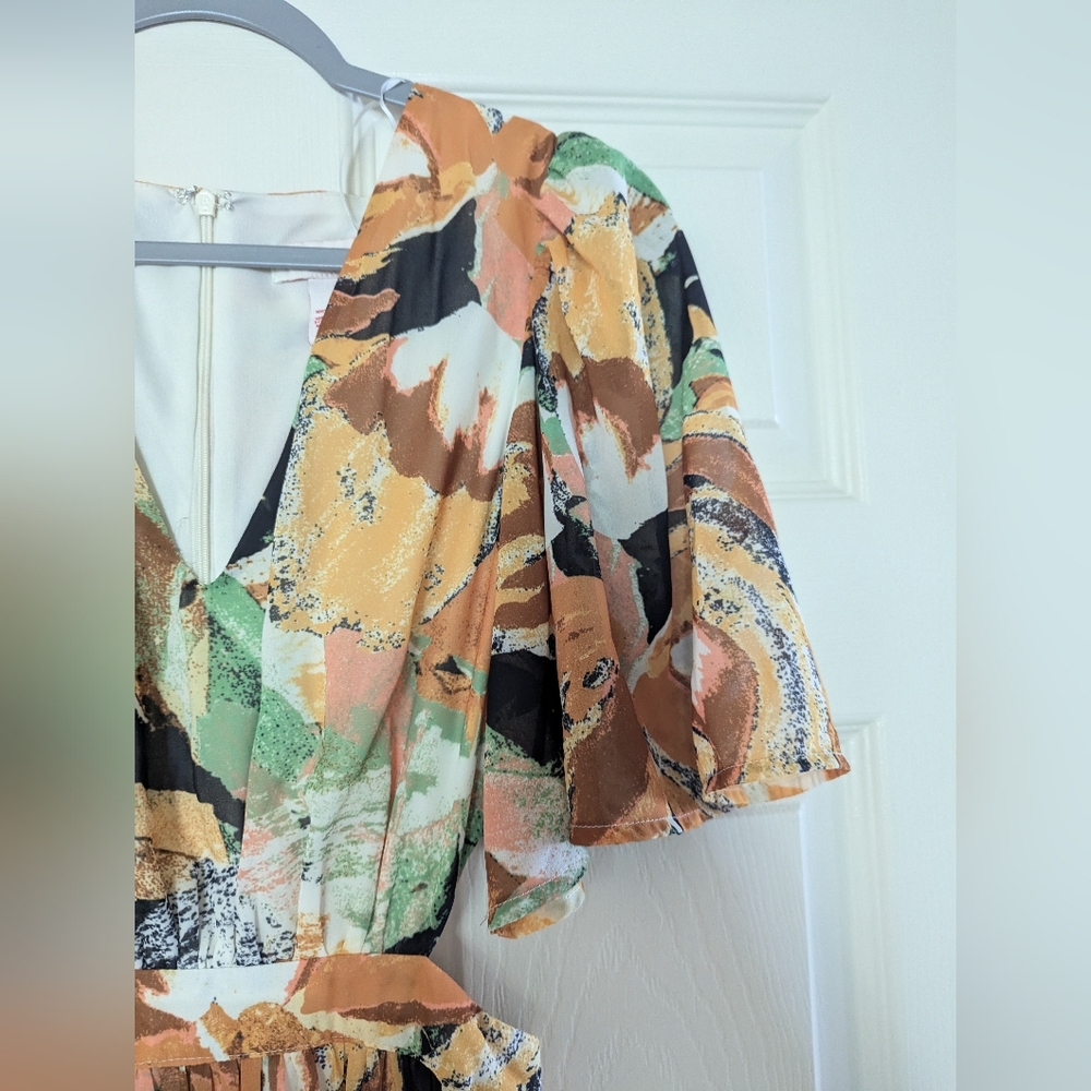 Flying Tomato Green and Orange Maxi Dress - Picture 4 of 10
